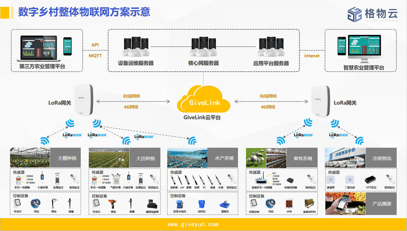 数字乡村整体解决方案示意图